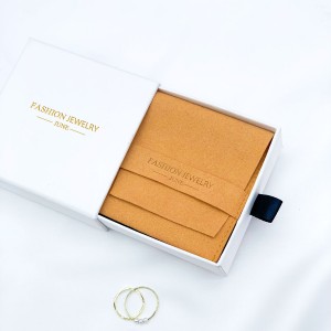 Microfiber envelope jewelry pouch for ring earring necklace 